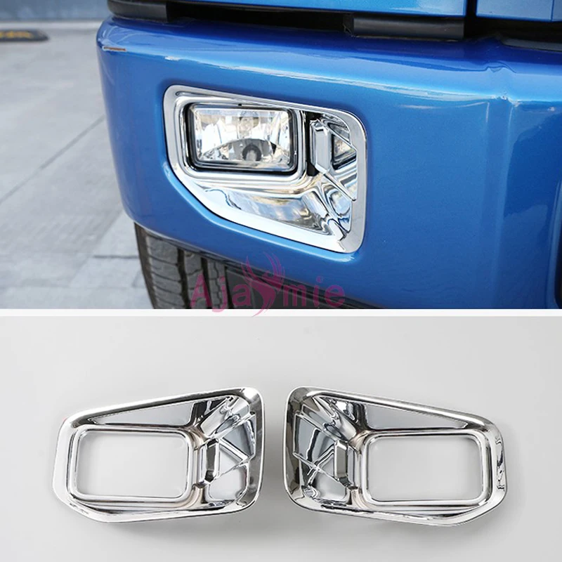 

2015 2016 Front Fog Lamp Cover Light Overlay Exterior Trim Panel Frame Kits Chrome Car Styling For Ford F150 Accessories