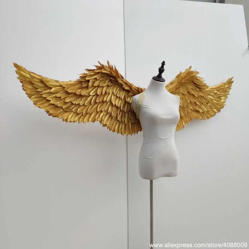 High quality gold angel wings 180cm Beautiful silver fairy wings for Dance window display DIY deco props