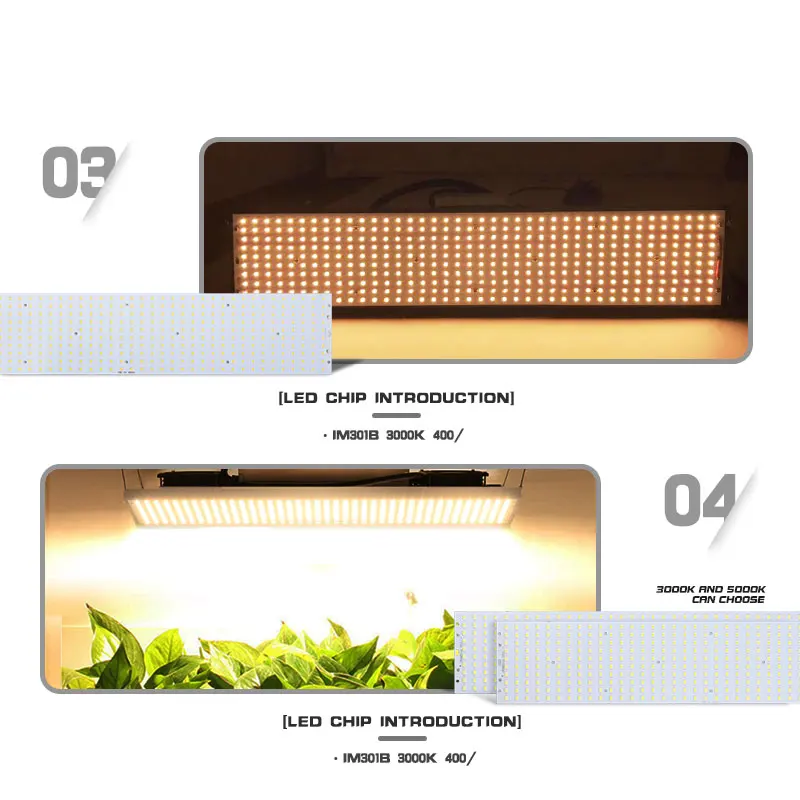 Imagem -03 - Samsung-placa de Luzes Led 240w Qb288. Lâmpada para Cultivo de Plantas com 400x95x490 mm Lm301b Mais 1.6 nm Lm561c s6 3000k Faça Você Mesmo