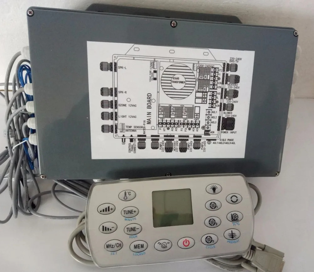 Chinese Mesda Kingston hot tub controller pack fit spa with 3 jet pump + LX heater + 12VAC light