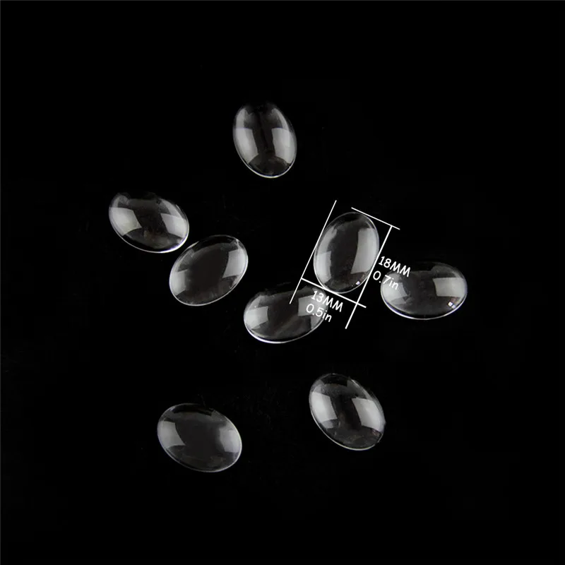 

50pcs 13mm*18mm Magnifying Glass Cabochon Cameo Cover For DIY Jewelry Making Hot Sale