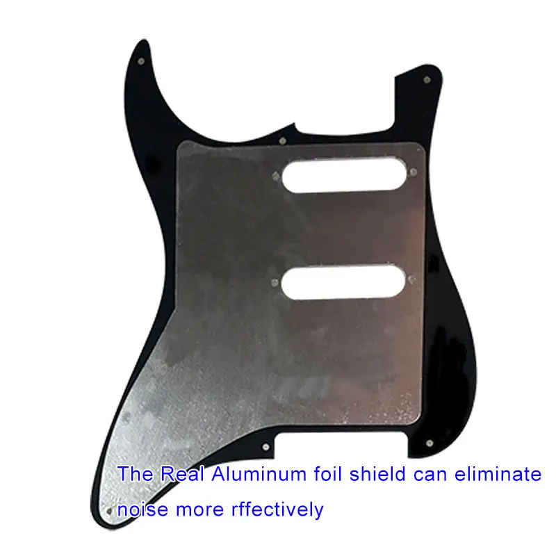 Pleroo Custom Guitar Parts - For ST Blank SS Pickguard 6 Hole US Spec Strat No Bridge Pu Route Various