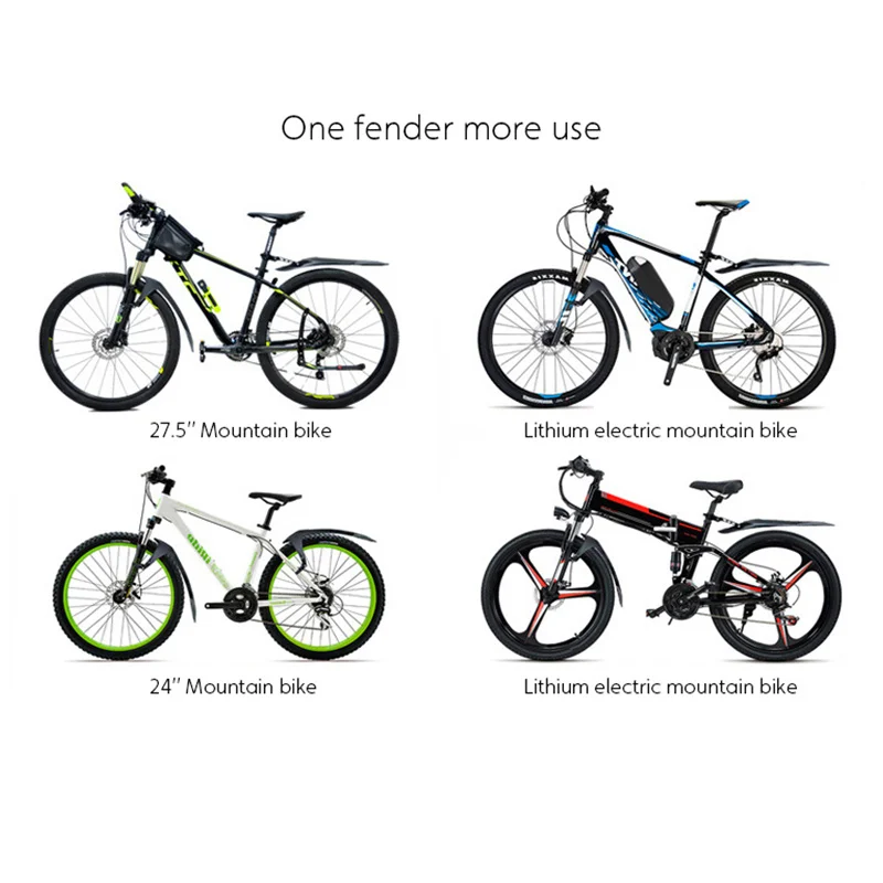 RBRL 24 26 27.5 29inch MTB Mudguard Bicycle Fender Mountain Bike Front Rear Wing Quick Release Cycling Mud Guard VTT Accessories