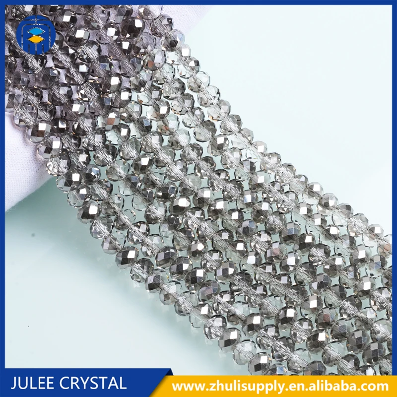 JuleeCrystal Rondelle Beads 4mm 6mm Wholesale Faceted Crystal Beads