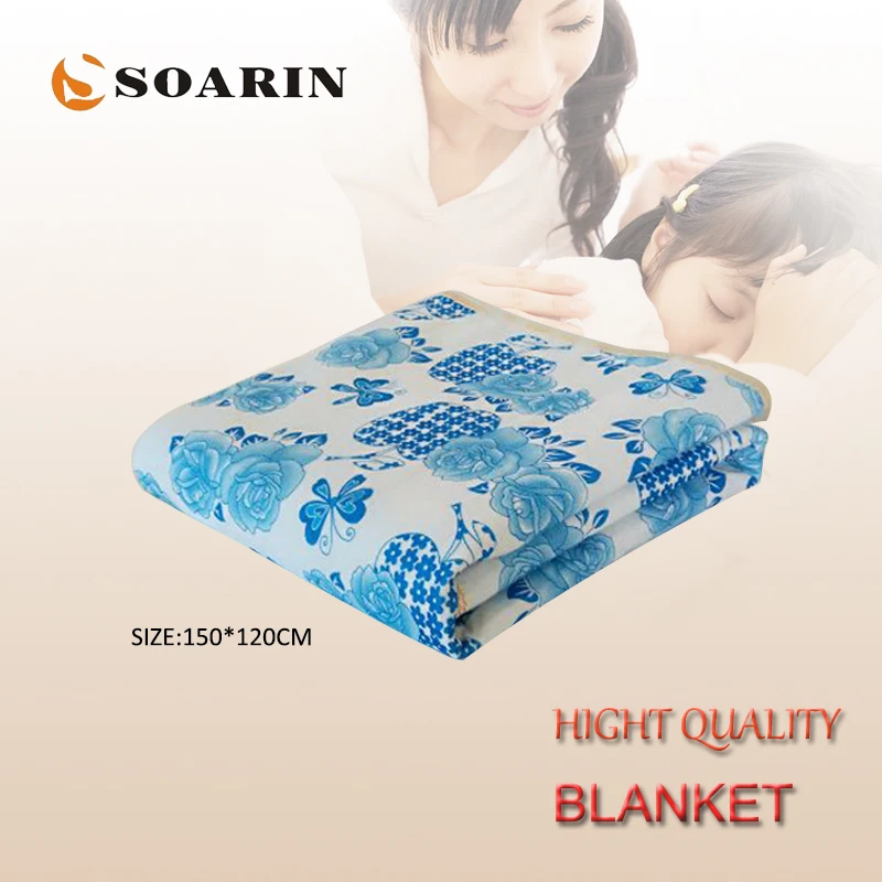 

SOARIN Electric Blanket 150x120cm Electric Heating Blanket Double Body Warmer Synthetic Fiber Mattress Manta Electrica 220v Pat