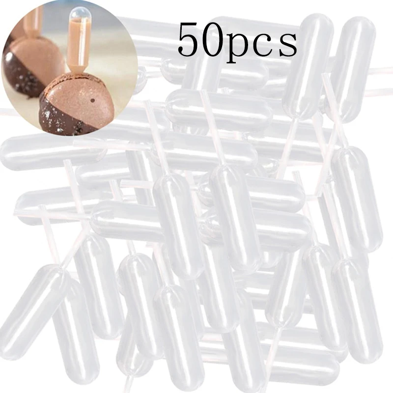 50pcs 4ml Plastic Squeeze Transfer Pipettes Dropper Disposable Pipettes For Silicone Mold UV Epoxy Resin Craft Jewelry Making