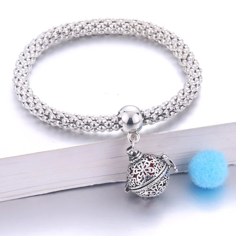 Fashion Heart Aroma Diffuser Bracelet Jewelry perfume Essential Oil Diffuser Aromatherapy Pendant Locket Bracelet With Pads