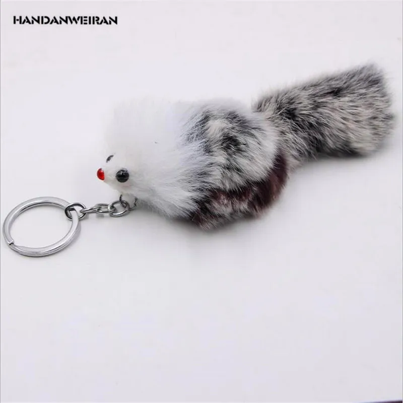 

1Pcs 14CM Hot Lovely Little Fox Stuffed Plush Toys Fashion Rex Rabbit Hair Pendants Valentine Gift Plush Toy HANDANWEIRAN