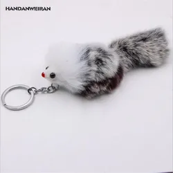 1Pcs 14CM Hot Lovely Little Fox Stuffed Plush Toys Fashion Rex Rabbit Hair Pendants Valentine Gift Plush Toy HANDANWEIRAN