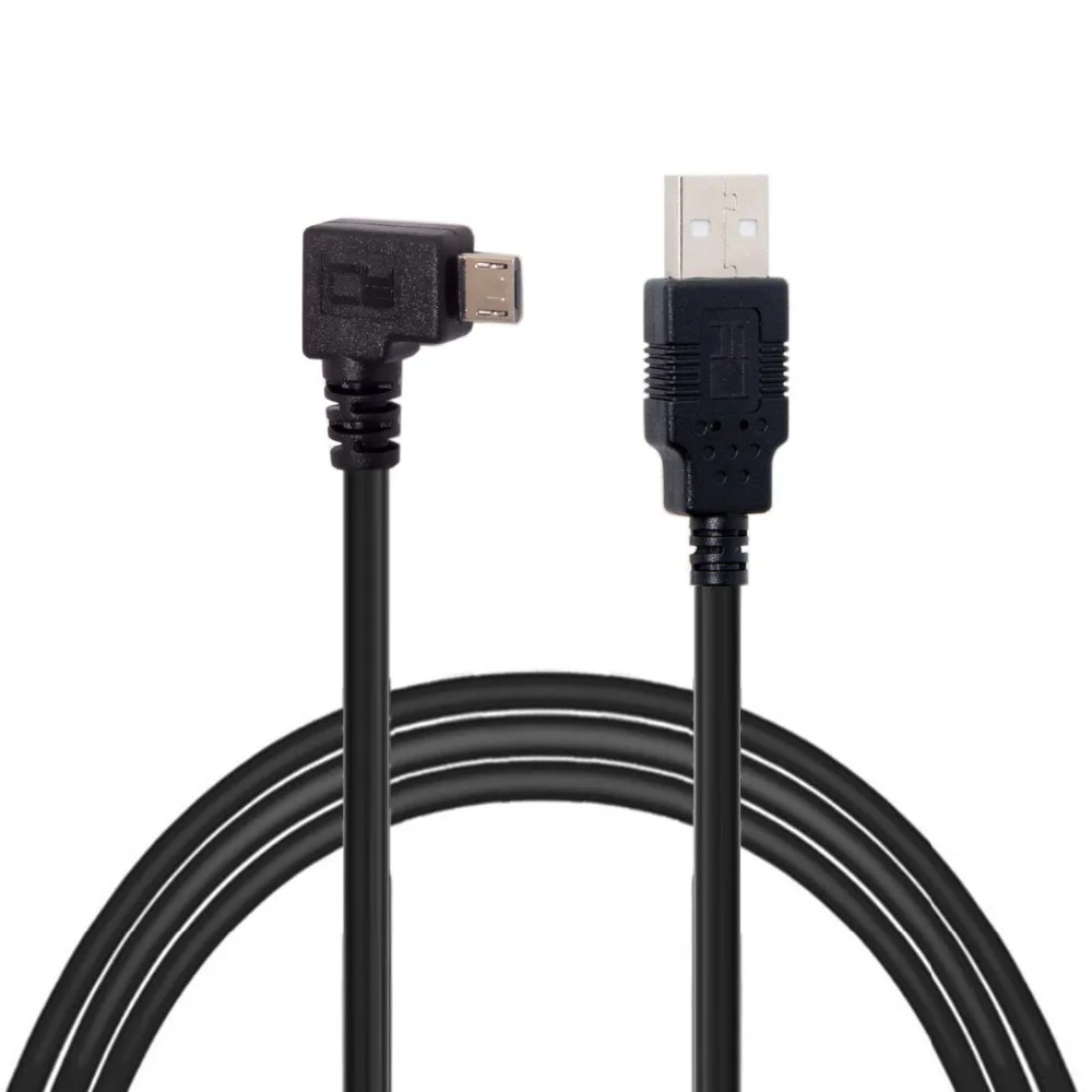 3m الزاوية اليمنى 90 درجة مايكرو USB ذكر إلى USB 2.0 بيانات 2A كابل شحن سريع للهاتف والكمبيوتر اللوحي 10FT
