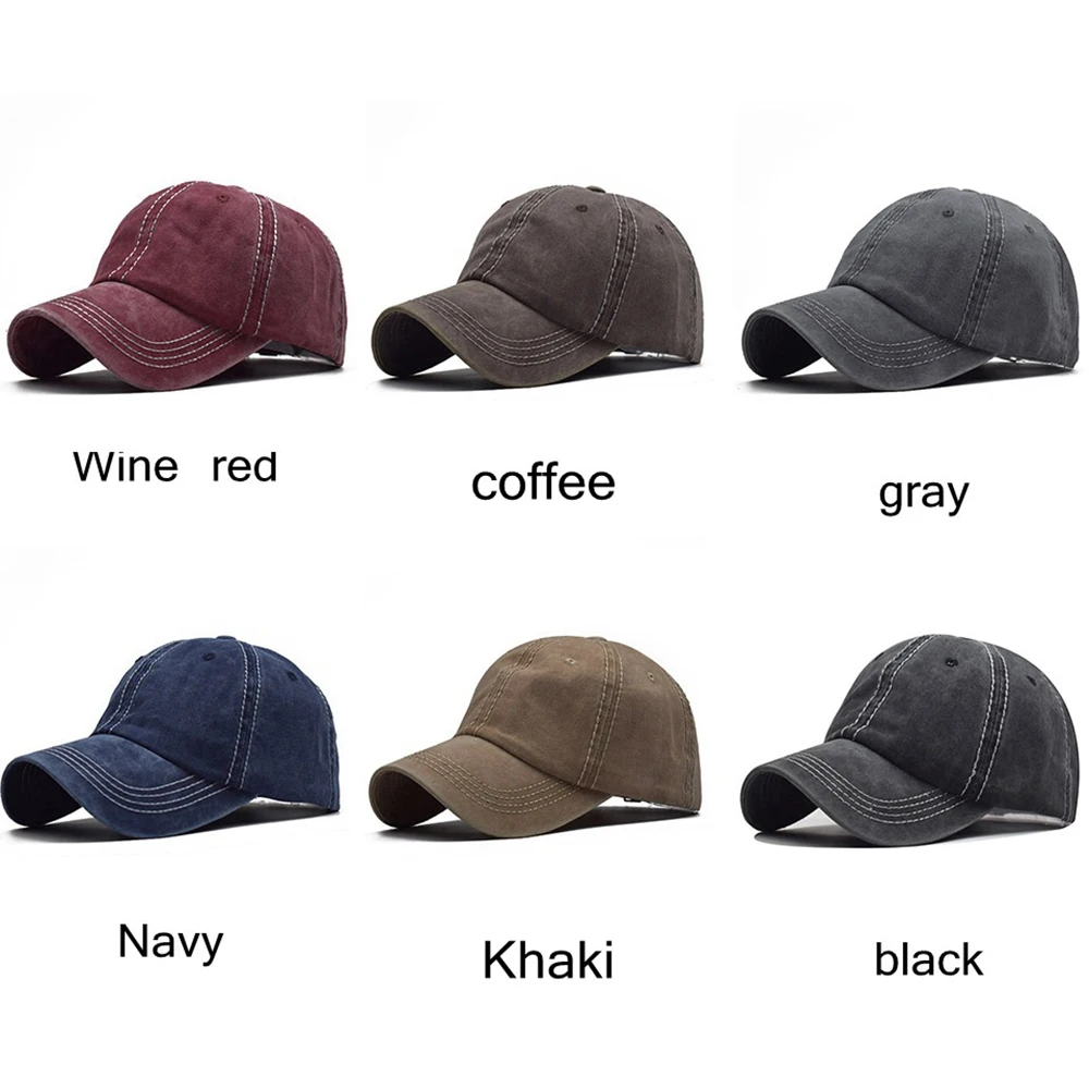 FS Wine Red Vintage Denim Baseball Cap Street Snapback Hip Hop Caps For Men Women Outdoor Casual Trucker Hat Casquette Homme