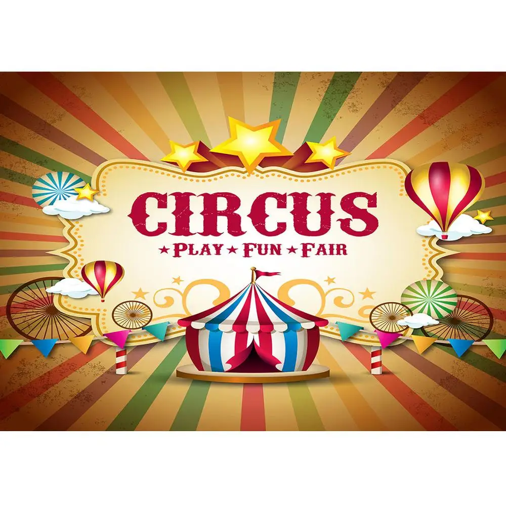 Circo carnevale panno di vinile sfondi fotografici per Studio fotografico bambini Baby Party fotofono Studio fotografico servizio fotografico