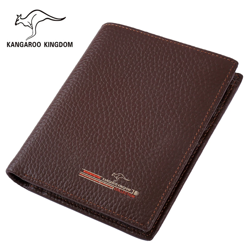 

Kangaroo Kingdom Luxury Fashion Men Wallets Genuine Leather Purse Short Designer Brand Wallet