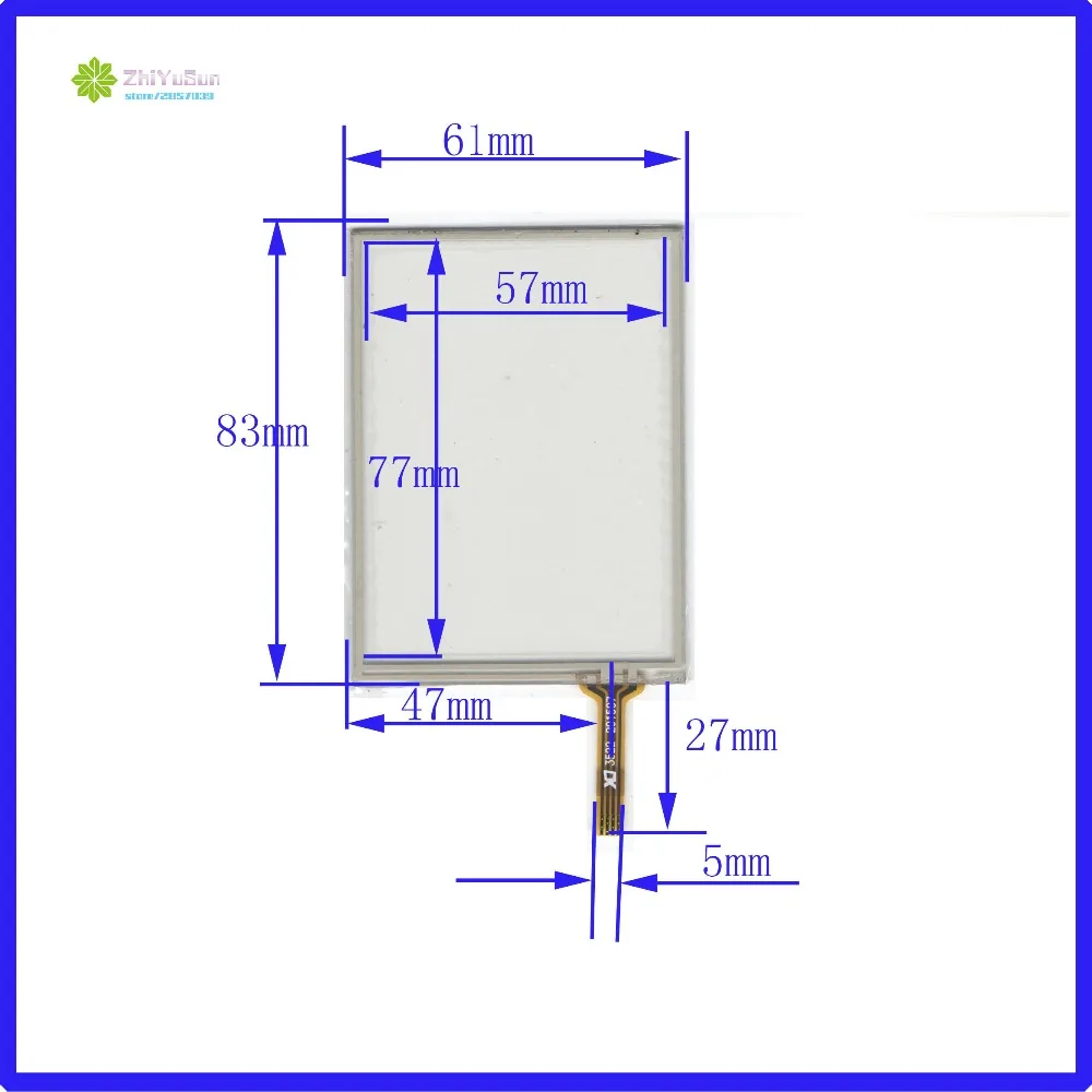 

ZhiYuSun NEW 3.5inch 4 line 61mm*83mm touch screen panel Sensor glass Compabible for GPS CAR 61*83 Welding type