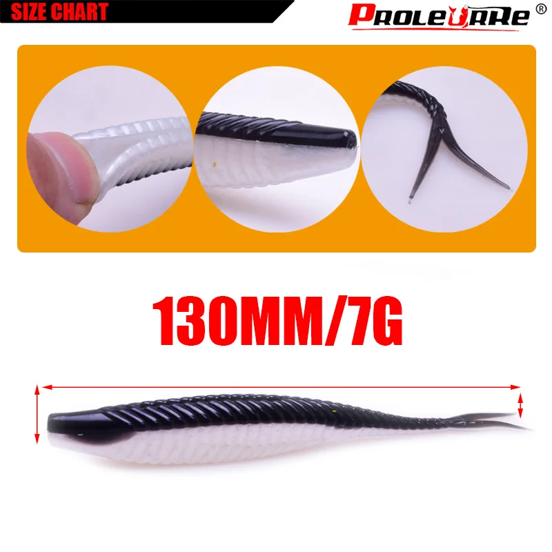 Proleurre Floating water Fishing Lure 120mm 7g Forktail Wobblers Swimbait Soft Lure Odor Attractant Artificial Silicone Bait