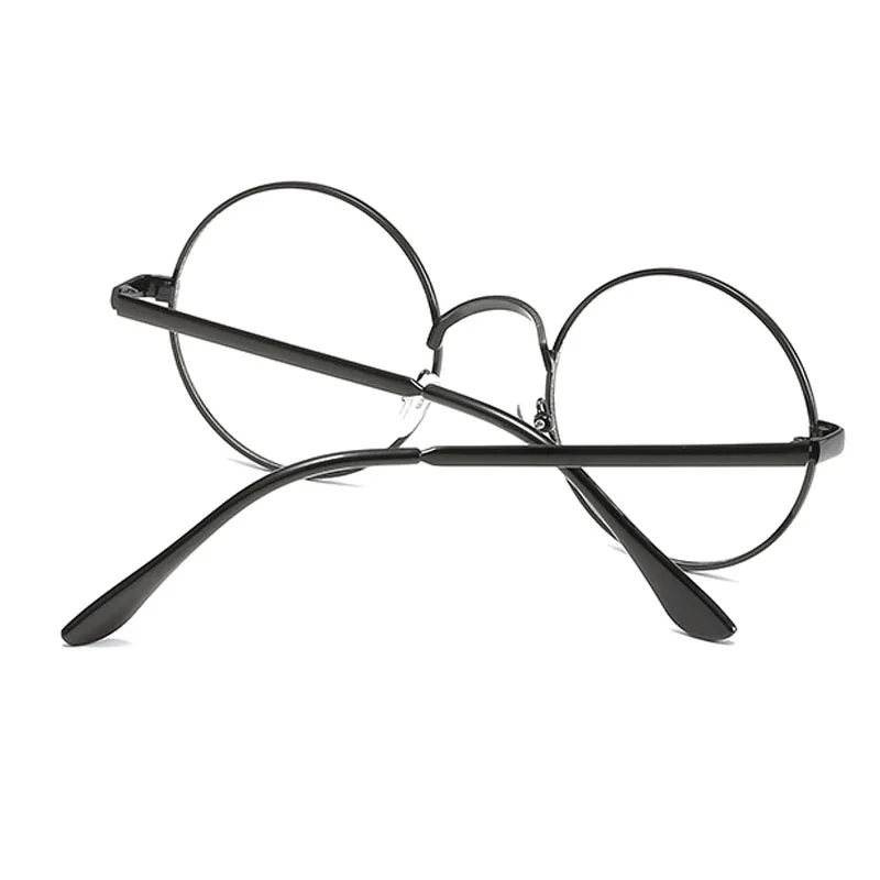 Molduras Nerd de lentes claras redondas para mulheres, óculos vintage, óculos falsos clássicos, armação de óculos, óculos transparentes, 2024