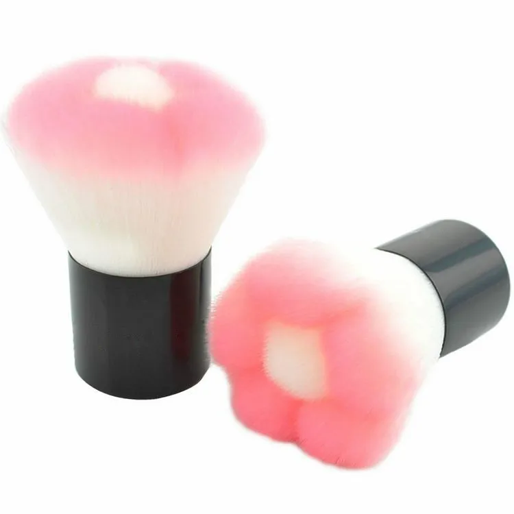 

200pcs New Excellent Pink Flower Face Single Brush Kabuki Blush Brush Powder Brush Cosmetics Cheek Makeup brush free shipping