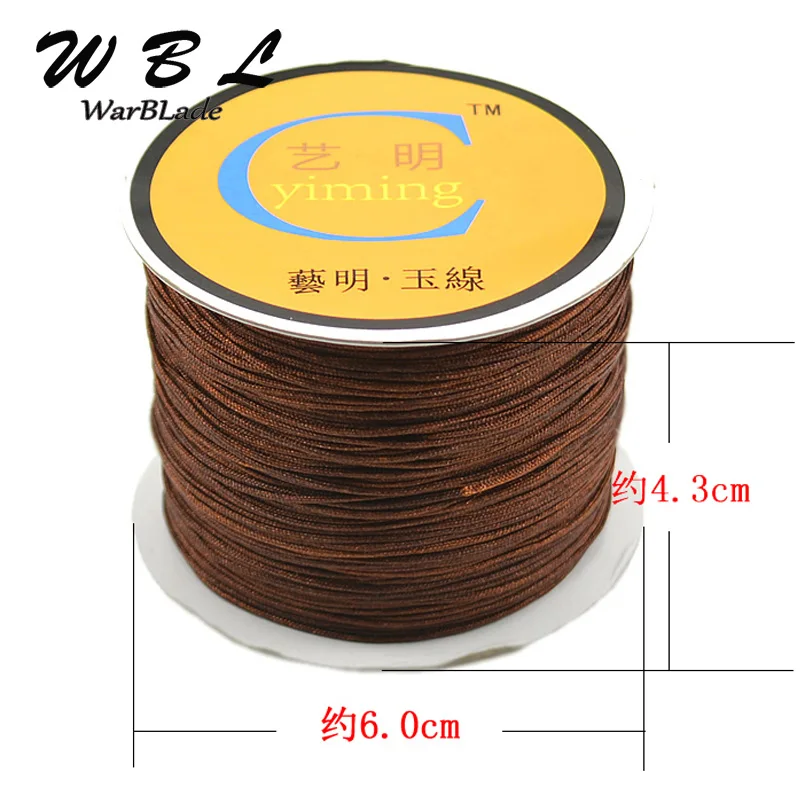 0.8mm 1mm 1.5mm 2mm Cotton Nylon Cord Thread Cord Chinese Knot Macrame Cord Braided String DIY Rope Bead Bracelet Jewelry Making