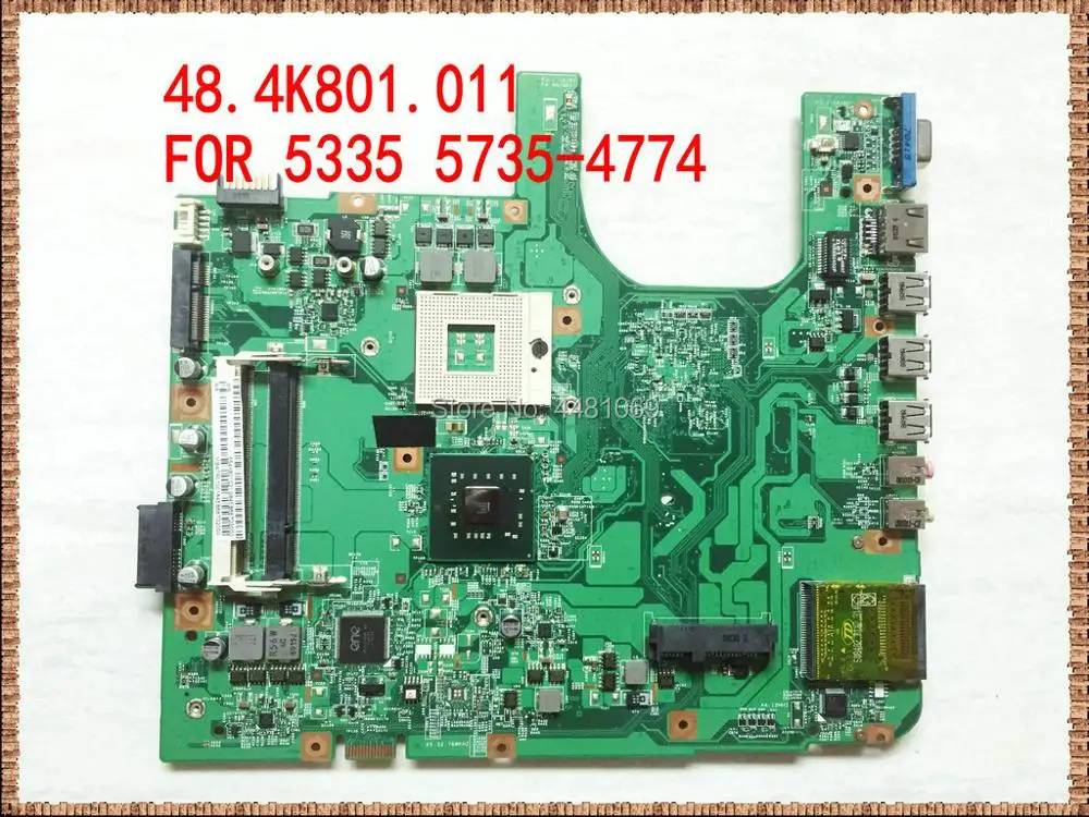 

Материнская плата для ноутбука ACER 5735 5735Z 5335 5735-4774 488.4k801. 011 MBATR01001 GL40 DDR2 100% протестирована Полная работа