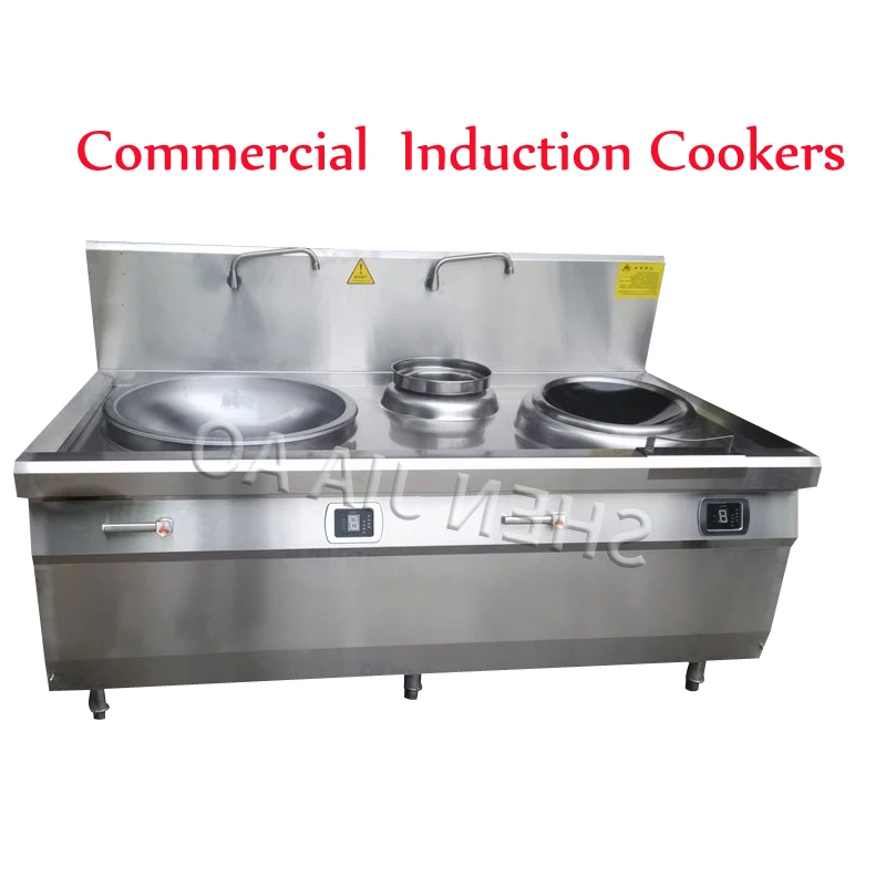 

15KW/20KW Commercial Cooking Appliances Induction Cookers Electromagnetic Stir Fry Combination Furnace Double Fryer Cooker 380V