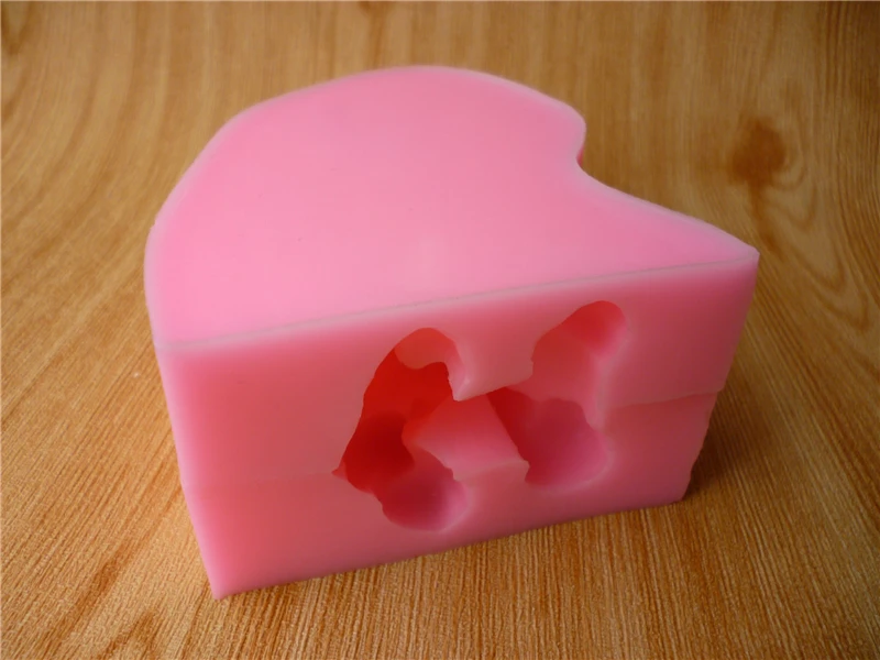 3D dog cake mold cakes decorated with soft candy, chocolate, candle silicone mold