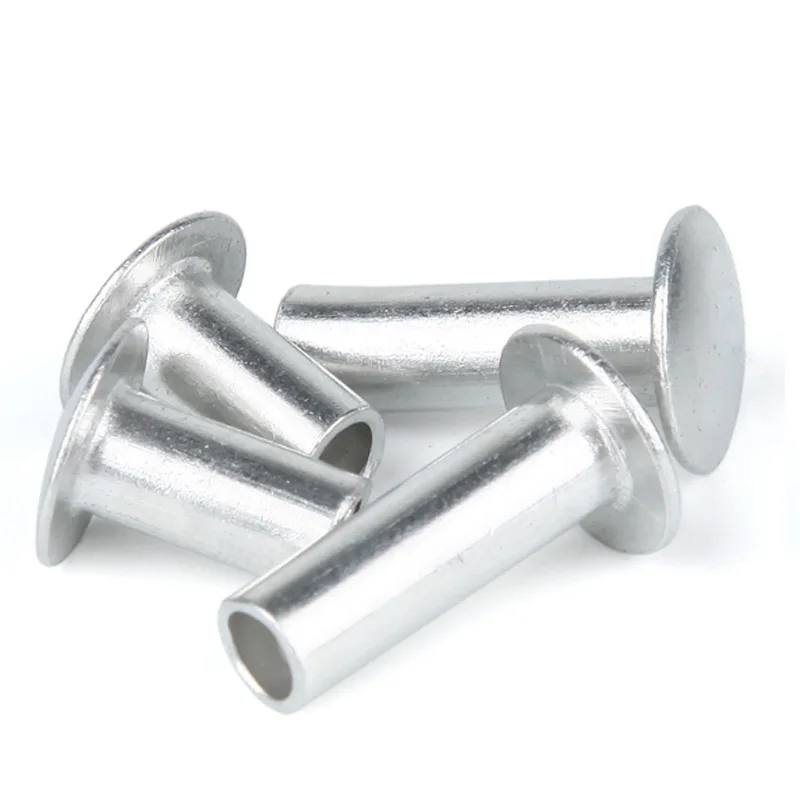 30pcs M2.5 aluminum big flat head rivet semi tubular rivets 3mm~8mm length