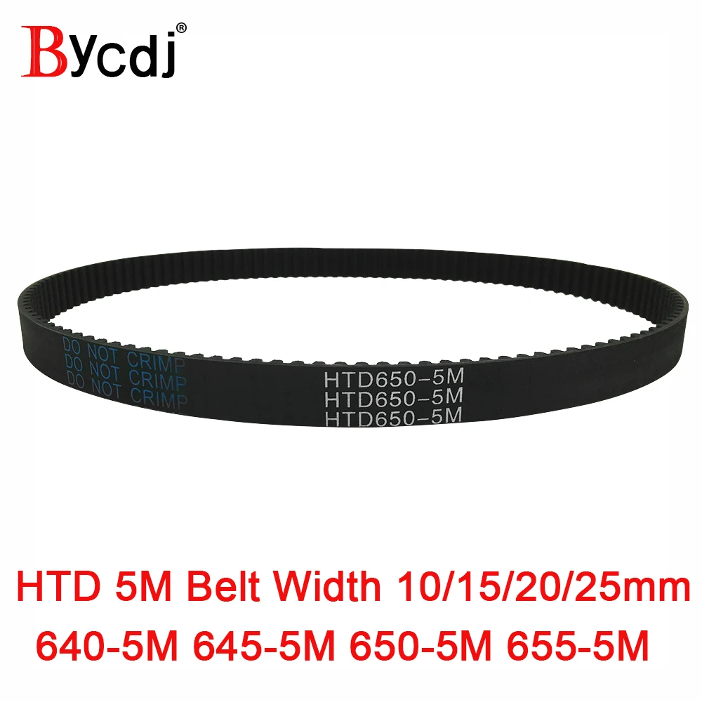 

Arc HTD 5M Timing belt C=640/645/650/655 width10/15/20/25mm Teeth 128/129/130/131 synchronous Belt 640-5M 645-5M 650-5M 655-5M