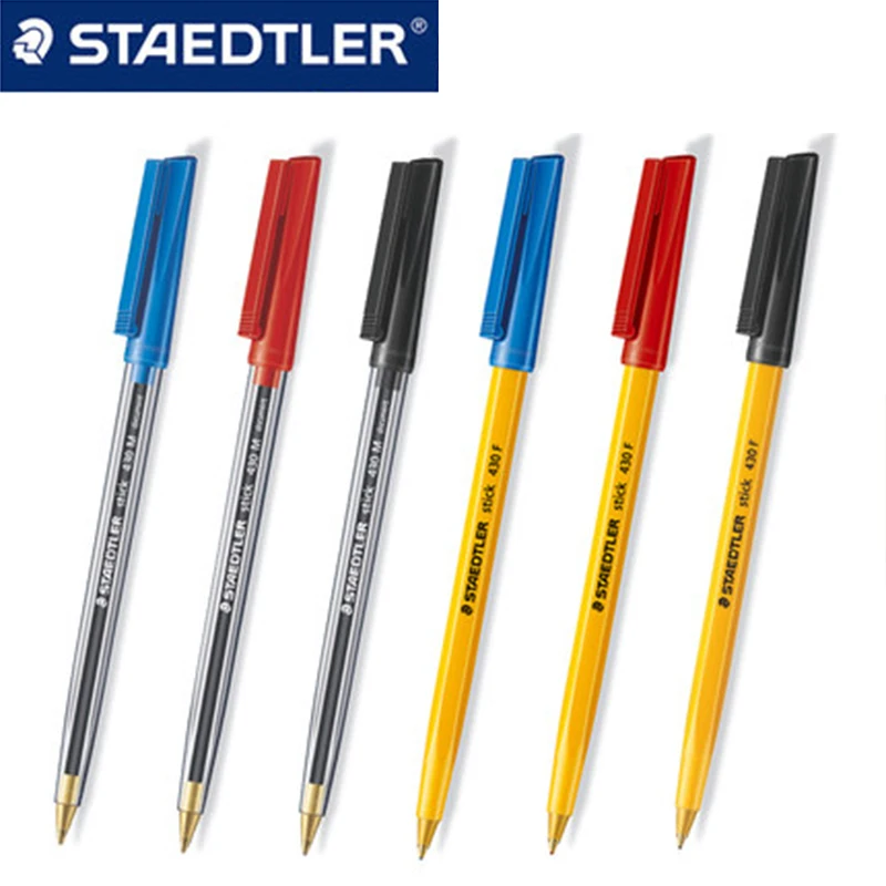 Staedtler Stick 430 M Ballpoint Pen 0.7mm 10pcs/lot Red Blue Black Shool & Office Supplies