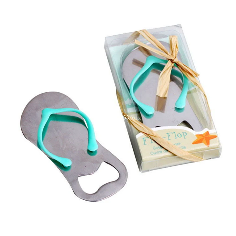 

500PCS Wedding Favor and Gifts Stainless Steel Flip Flop Bottle Opener Slippers Beer Bottle Opener Bridal Baby Shower Gift box