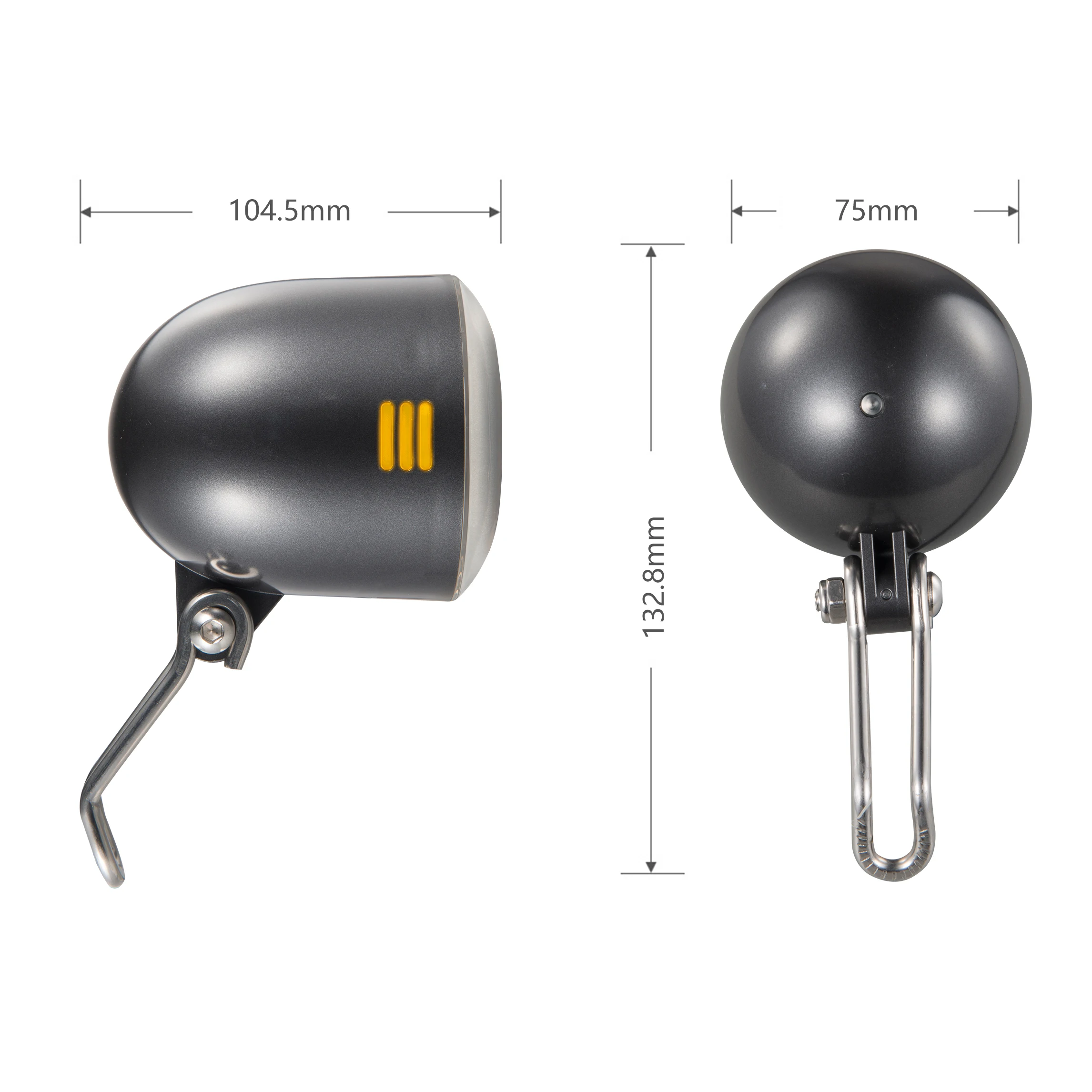 Linkbest Headlight LED Bicycle Light 70 Lux, E-bike 6-48V Bicycle front light set with rear light