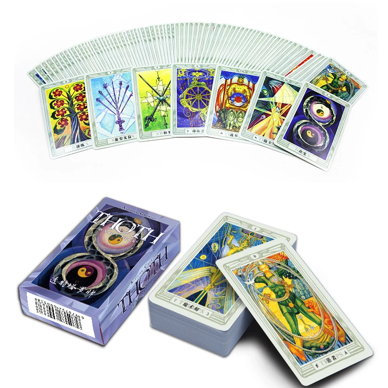 78pcs/set Aleister Crowley Thoth Tarot cards portable size board game card set Chinese