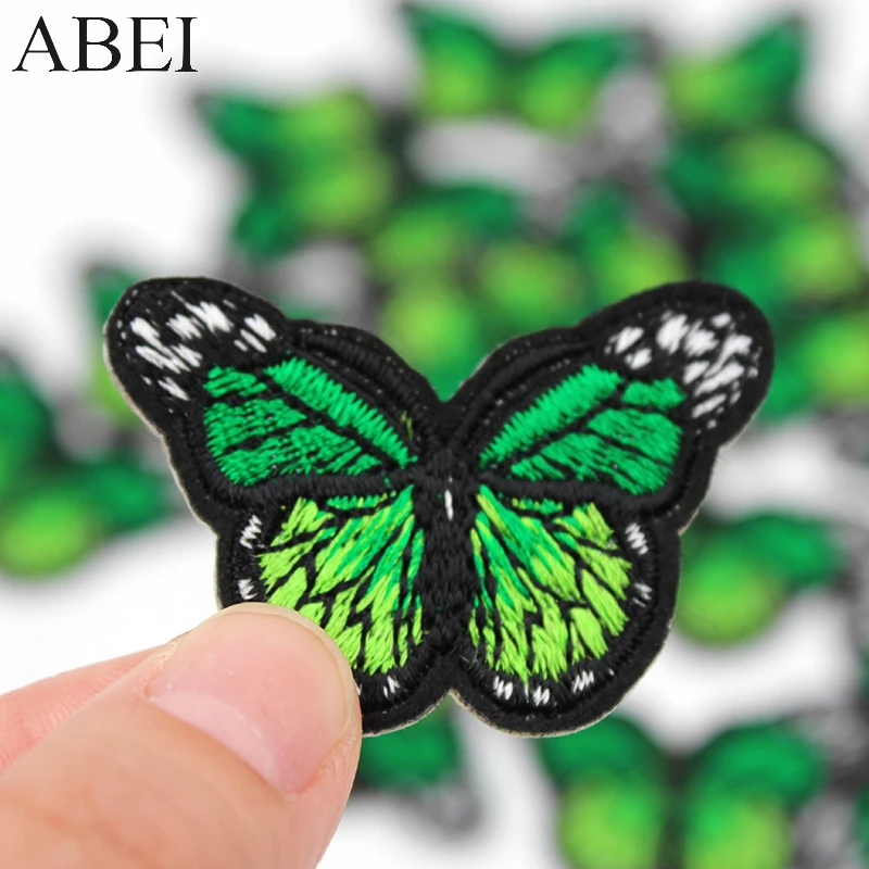 10pcs/lot Diy Butterfly Stickers Girls Clothes Jeans Coats Sewing Appliques Handmade Backpack Patches Decoration Garment Badge