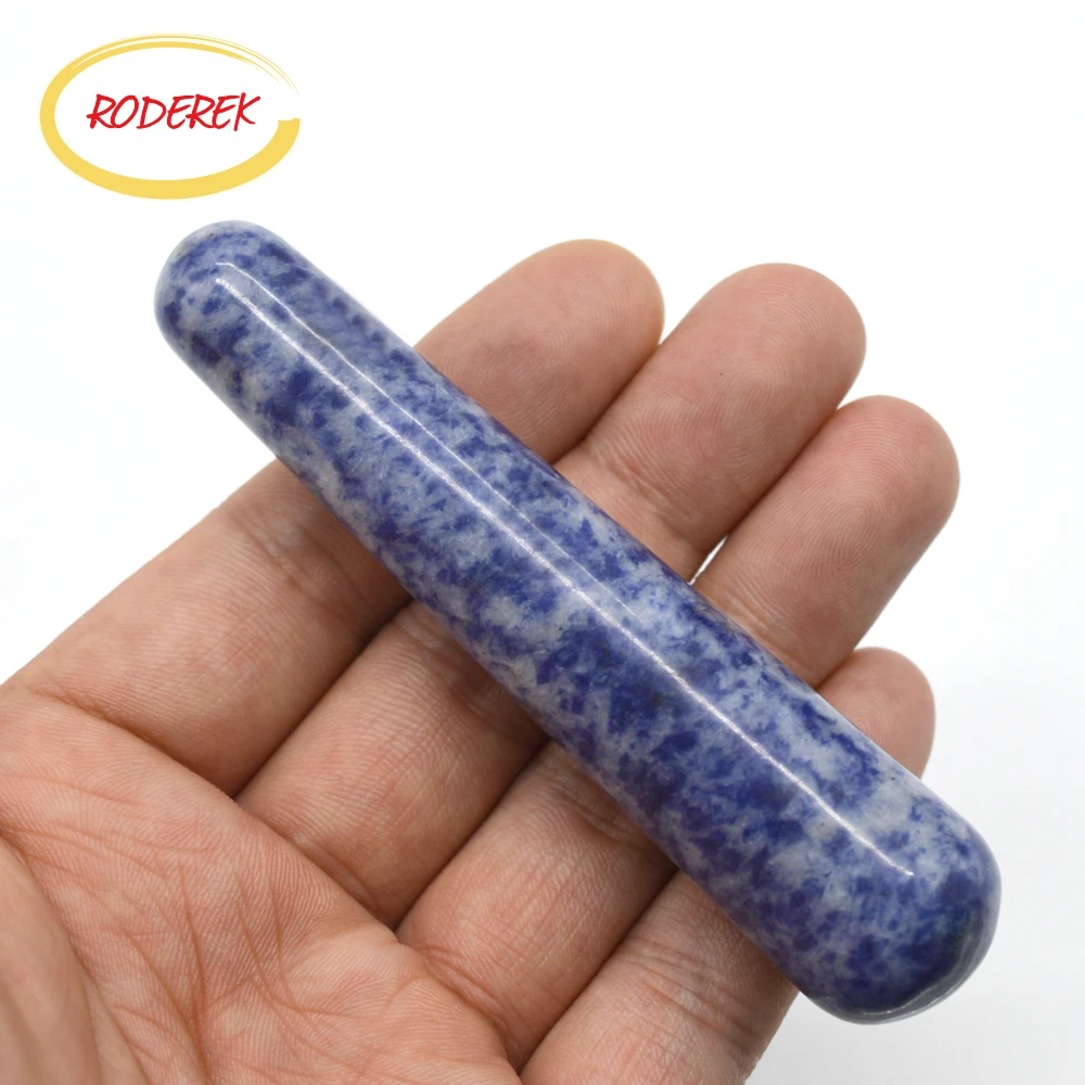 Natural Jade Massager Blue Spot Jade Stone Massage Wand Healthcare Stone Massager For Muscles