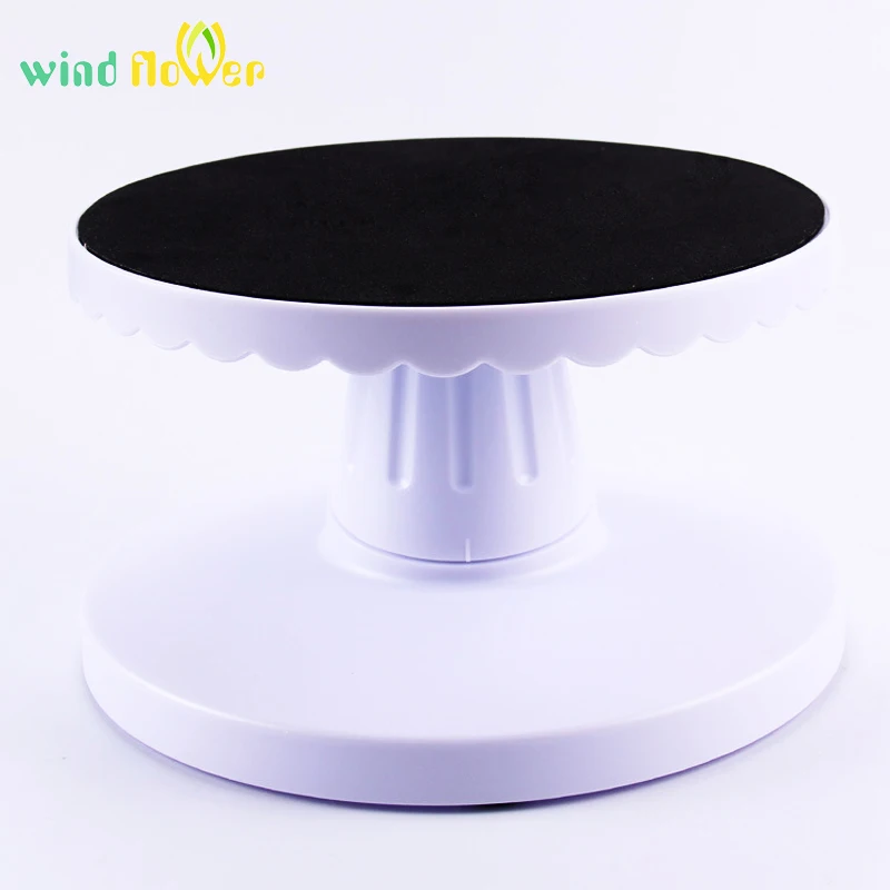 

Wind flower Anti-skid 360 Degrees Inclined Round Plastic Cake Decorating Turntable Cake Rotary Table Stand Baking Tools