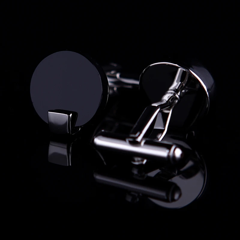 KFLK Jewelry shirt cufflink for mens Brand Black Cuff link Wholesale Button High Quality Round Luxury Wedding Male guests