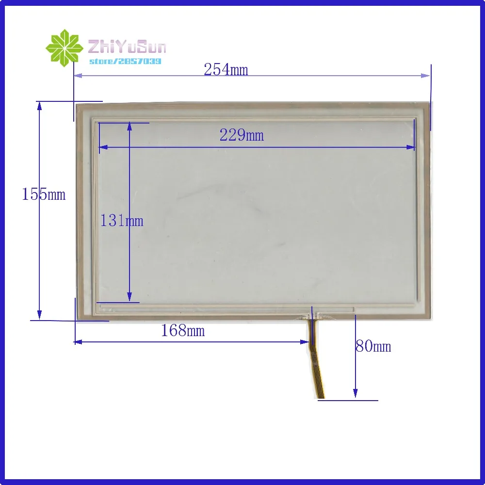 

NEW 10.2inch 4lines 254mm*155mm resistance touch screen panel 254*155 the glass thickness is 2mm Industrial control panel