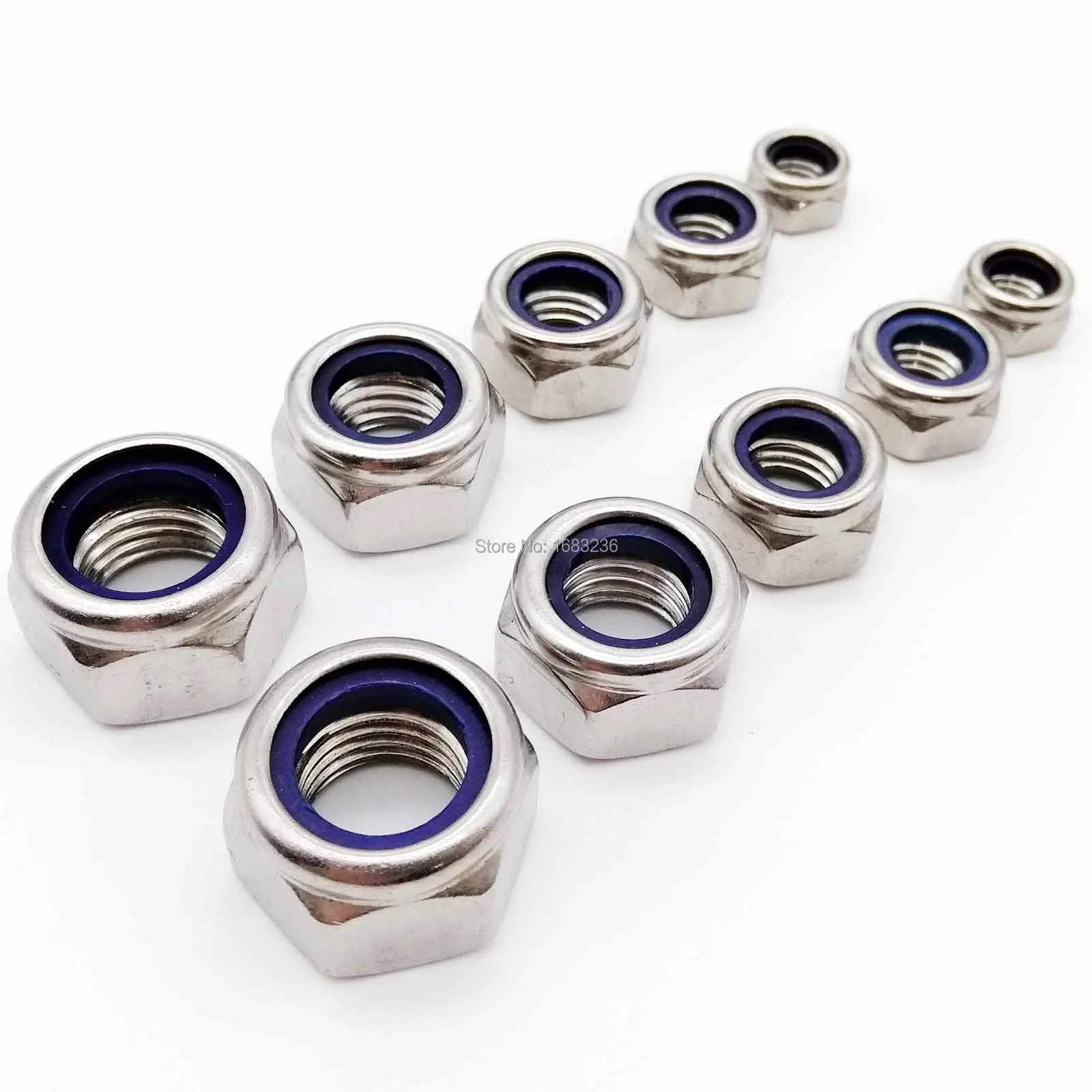 HZYUEGOU 20/50/100 Stück M3 M4 M5 M6 M8 M10 M12 DIN557 GB39 304 A2-70 Edelstahl Metrische Gewinde-Quadratmutter – Detail 5