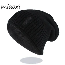 New Style Fashion Men Winter Warm Hat Caps Casual Wool Brand Cotton Beanies For Adult Hip Hop Knitted Men Hats Bonnet Sale