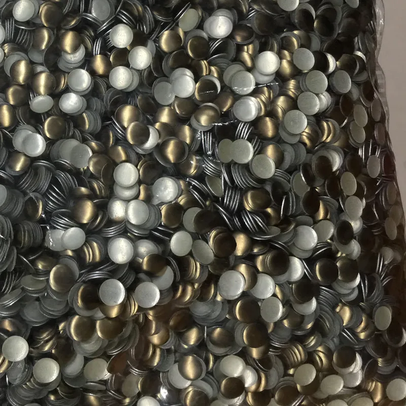 DIY 500pcs 5mm Round Metal Studs Antique Brass Iron-on Hotfix Metalic Rhinestuds Heat Transfer For T Shirt Garment Use