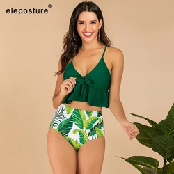 2022 New Sexy Bikini a vita alta Set costumi da bagno donna volant volant costume da bagno Bikini femminile costumi da bagno Beachwear costume da bagno XXL