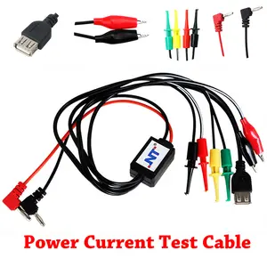 Bilashmart 1Pc Power Data Cable DC Power Supply Current Test Wire Cable with USB Output iPhone Samsung Mobile Phone Repair Tools