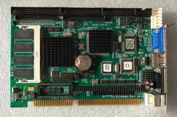 

EmCORE-S418 V1.1 100% OK Original IPC ISA Board486 Industrial motherboard Half-Size CPU Card PICMG1.0 PC/104 wtih CPU RAM