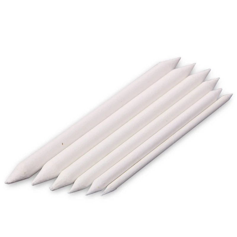 6pcs Pastel Charcoal Blender Paper Stumps Tortillon Sketch Drawing White Pen Office School Drawing Painting Craft