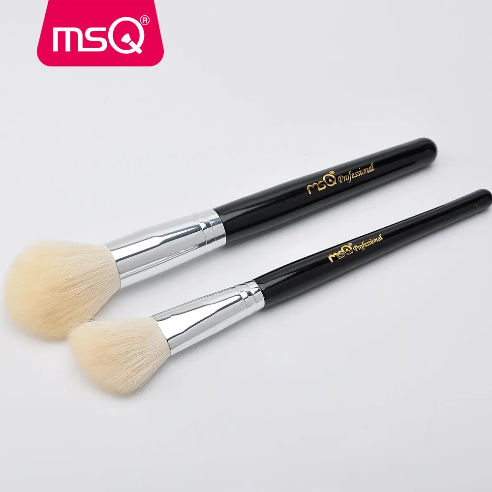 MSQ 2pcs Big Goat Hair Powder Makeup Brushes Blusher Contour Make Up Brush Set Beauty Make-up Tool