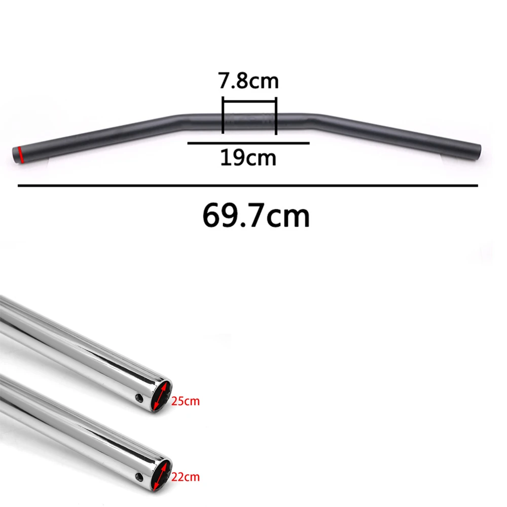 Motorcycle 22MM 25MM Handlebar Handle Drag Bar Hand Bar Fat Bar Universal For Harley Chopper Bobber BMW DUCAT YAMAHA HONDA