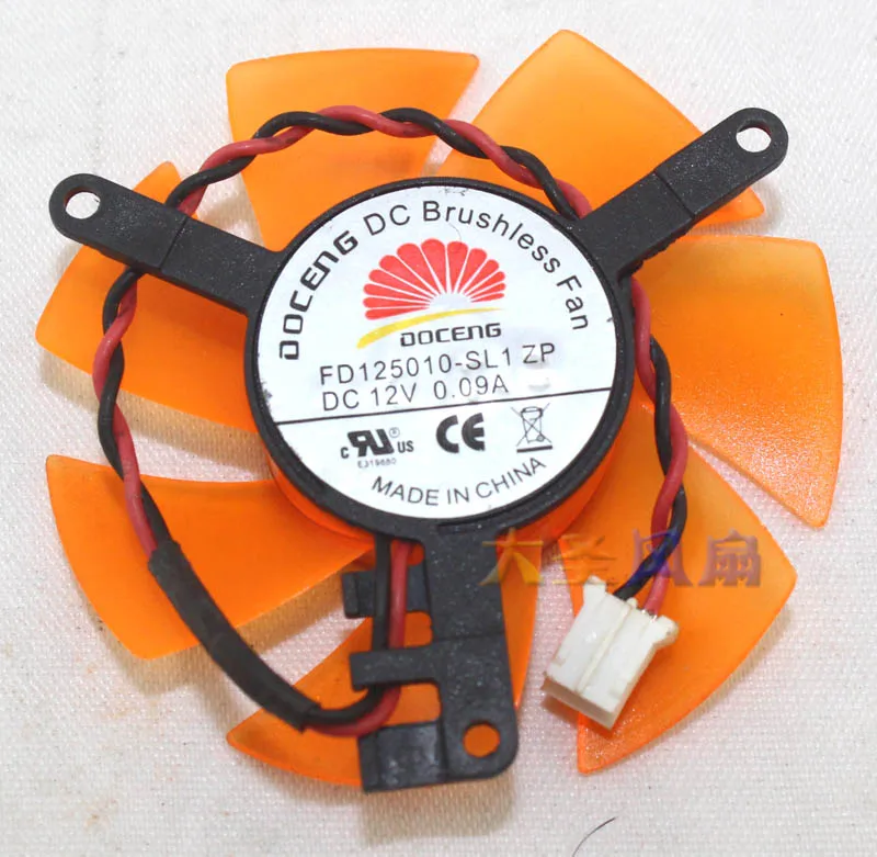 

DOCENG FD125010-SL1 DC 12V 0.09A Dia. 47mm C.T.C 39mm 2-Wire Server Cooling Fan