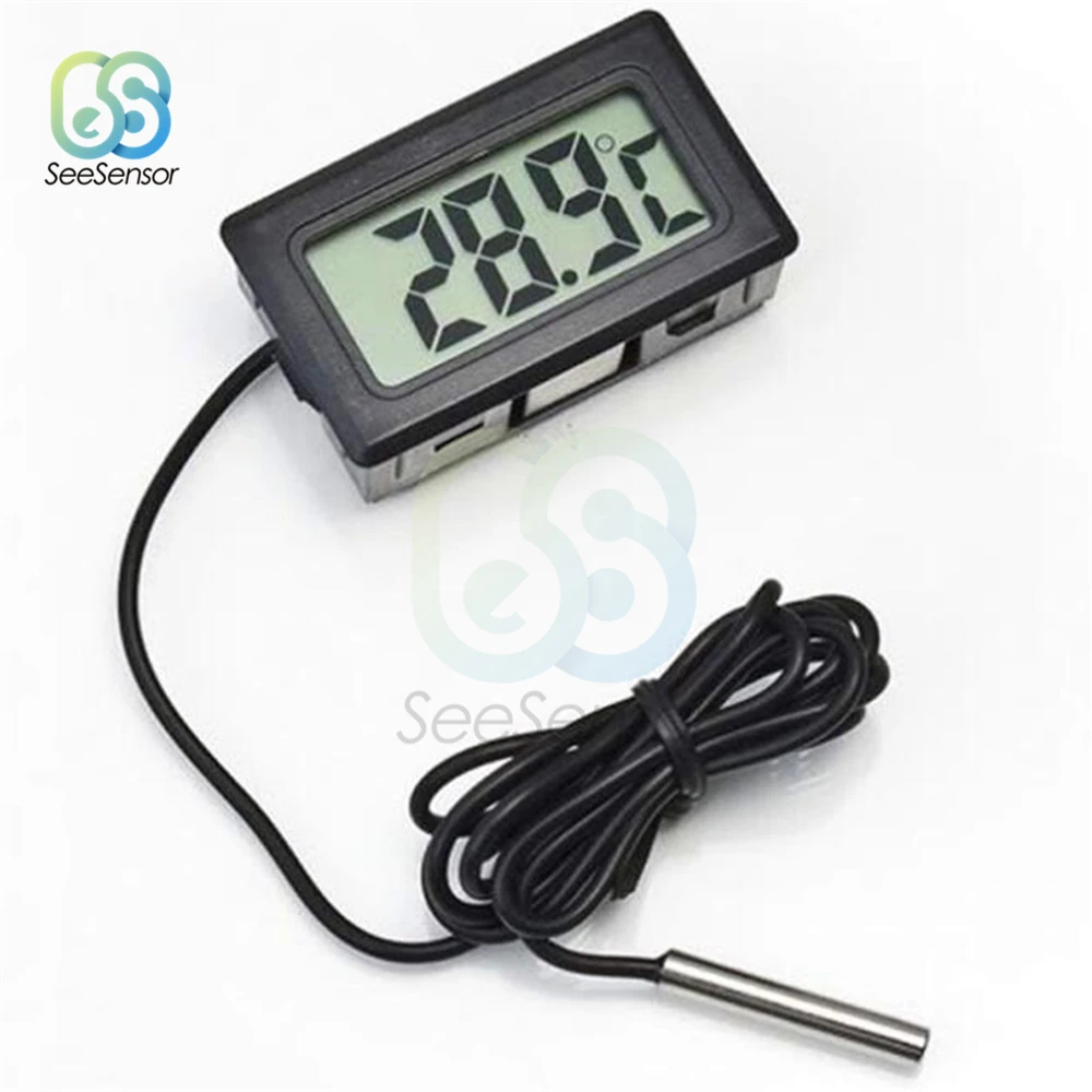 Mini Digital LCD Thermometer Temperature Sensor Automatic Control Fridge Freezer Thermometer FY-10