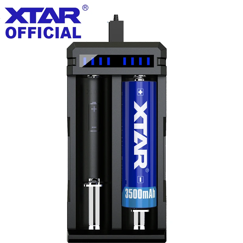 

XTAR 18650 Charger SC2 Max 3A Fast Charge Charging Rechargeable Battery 18650 18700 20700 21700 22650 25500 26650 Li-Ion Battery