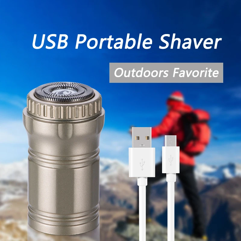 Usb portátil mini navalha barbeador plug and play lavável lâmina durável rosto limpo trimmer para homem