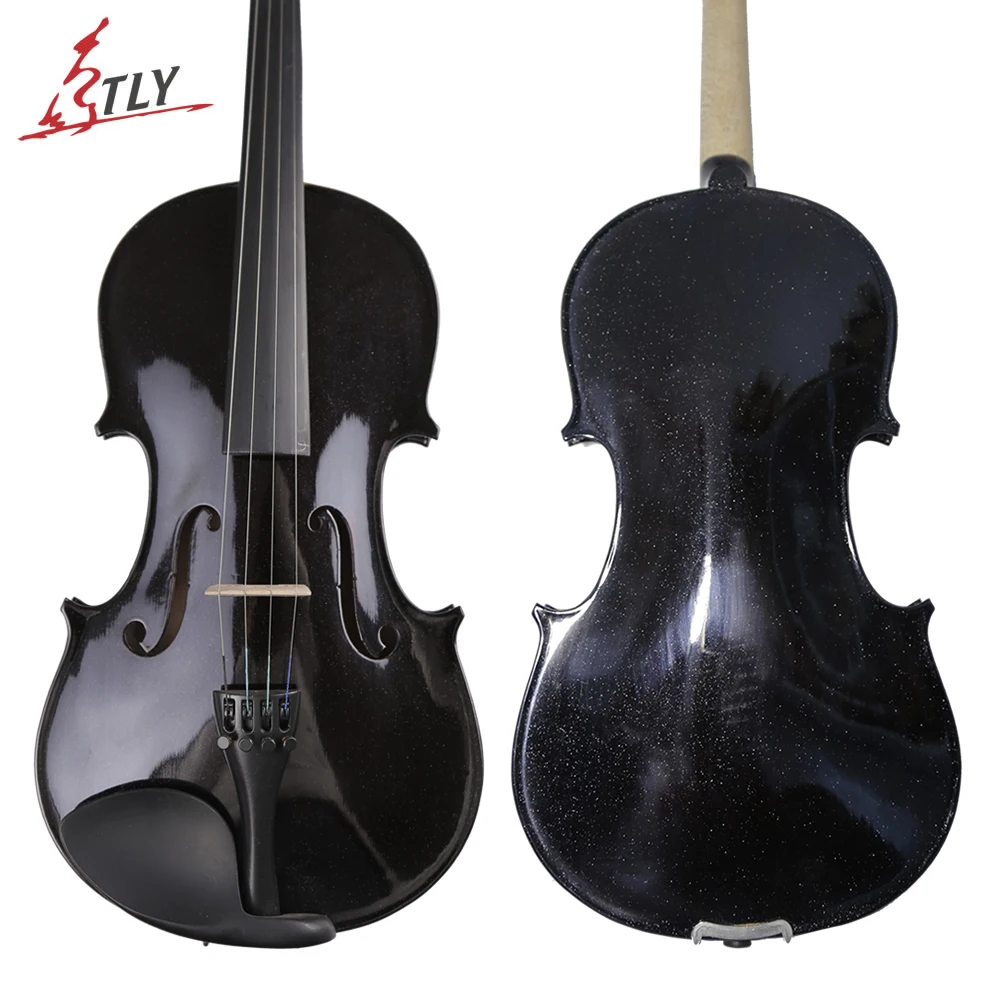 

TONGLING Oil Varnish Beginner Black Violin Maple Wood Student Fiddle Violino Bow Shoulder Rest Case